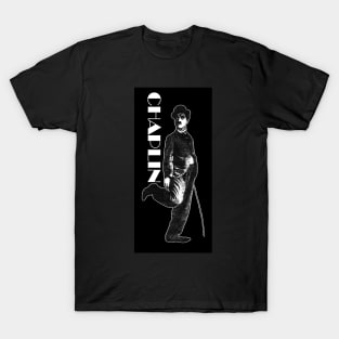 Chaplin on Black Tee T-Shirt